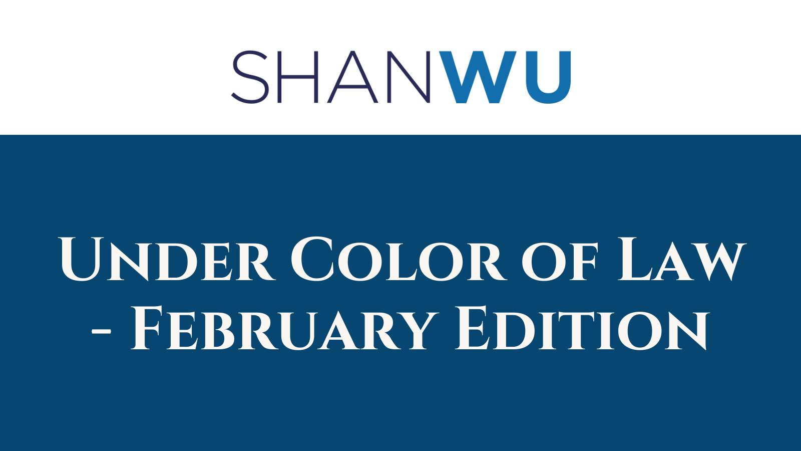 Under Color of Law November - Shanlon Wu